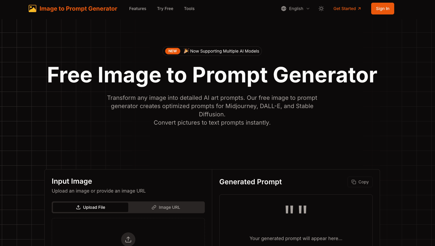 Image to Prompt Generator screenshot
